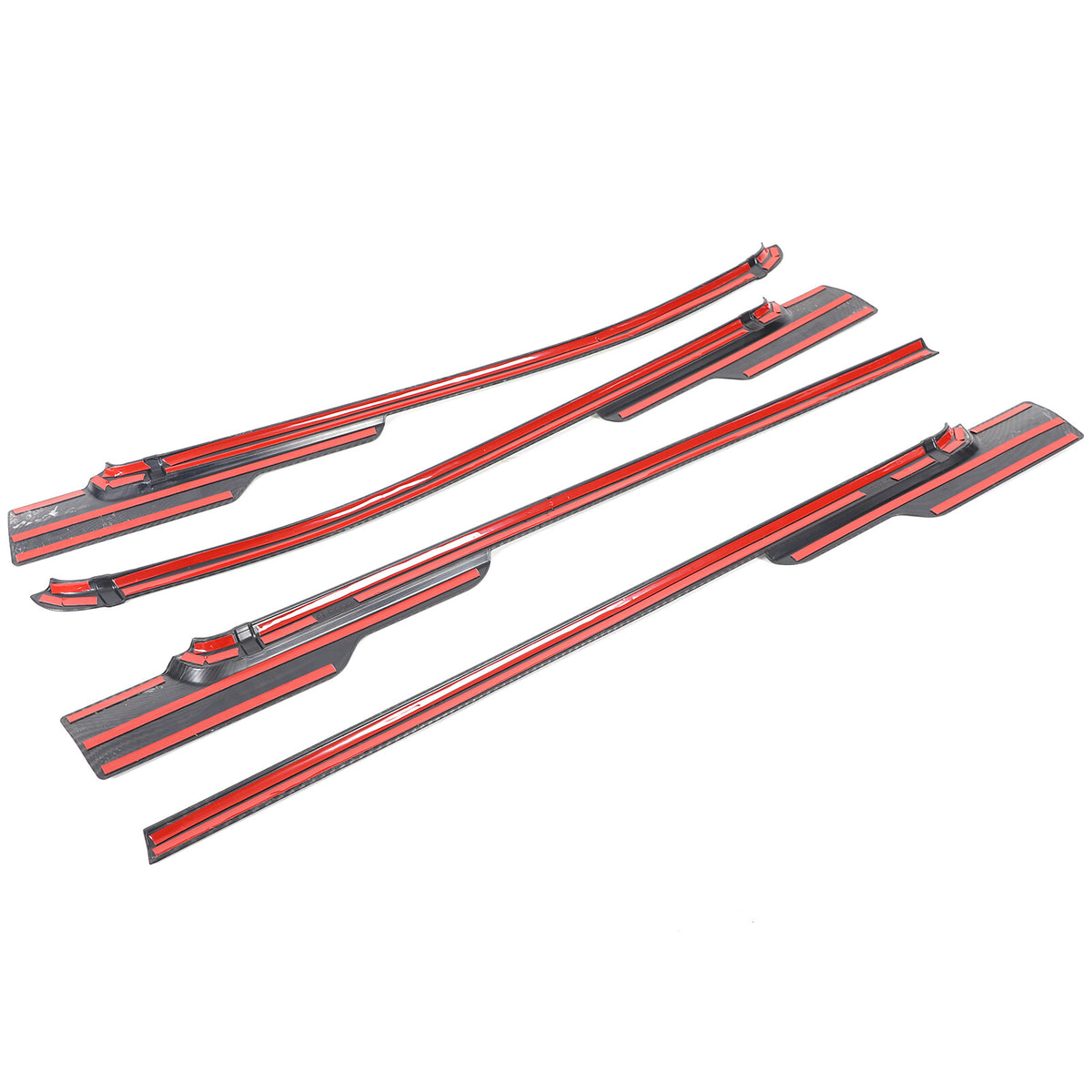 ABS Carbon Exterior Window Bottom Sill Trim Strip For Toyota Tacoma 2015-2022 US 14
