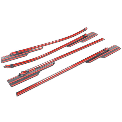 ABS Carbon Exterior Window Bottom Sill Trim Strip For Toyota Tacoma 2015-2022 US 14