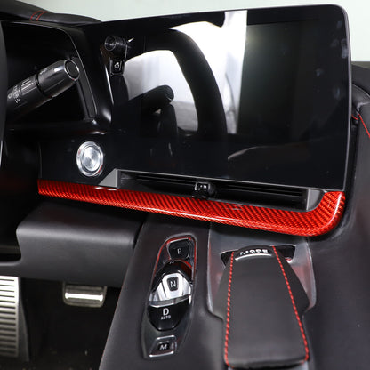 Red Real Carbon Fiber Interior Full Decor Cover Trim Kit for Corvette C8 2020-25 - Variants 1-5 11