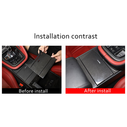 Real Carbon Fiber Interior Center Console Panel Trim For Jaguar F-TYPE 2013-24 16