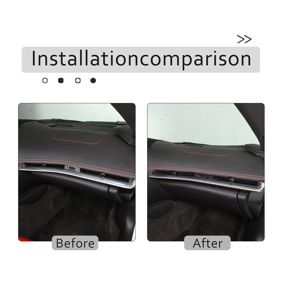 Carbon Fiber ABS Interior Full Decor Cover Trim Kit For Corvette C8 2020-2025 - Styles 26-30 74