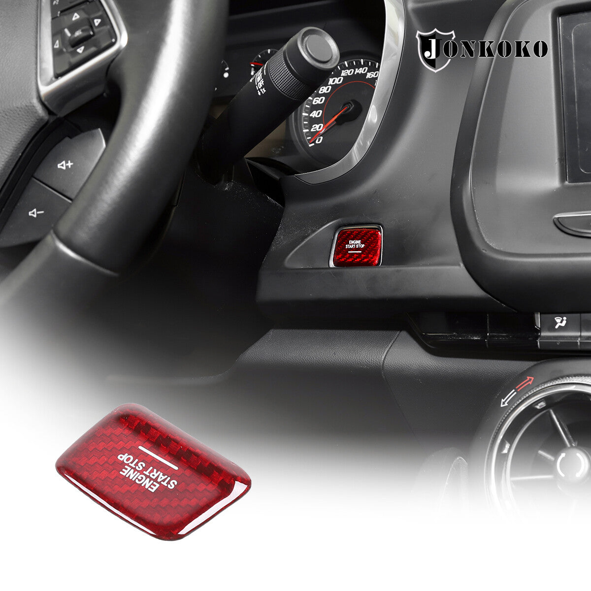 Red Real Carbon Fiber Interior Center Full Trim Set Kit For Corvette C7 2014-19 - Variants 11-13 24