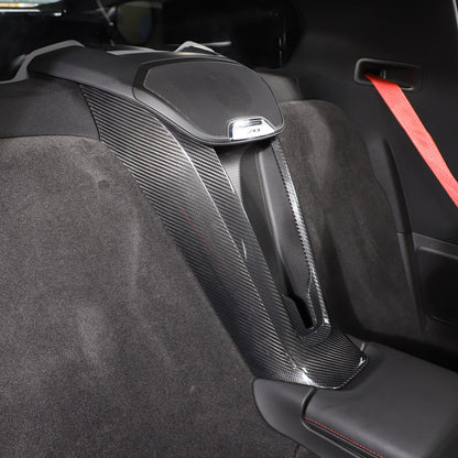 Real Carbon Fiber Waterfall Center Wireless Charger Cover For Corvette C8 20-26 13