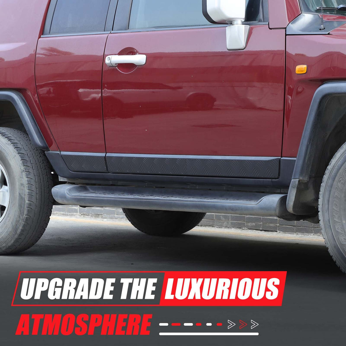 Black Alloy Car Body Door Side Molding Trim For Toyota FJ Cruiser 2007-21 15