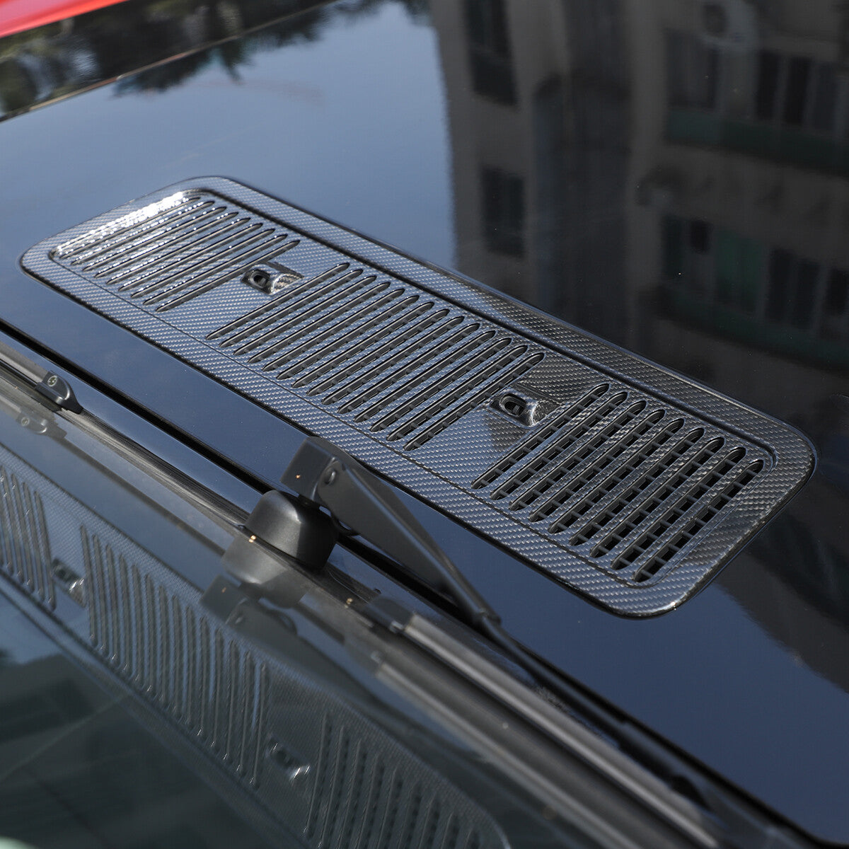 Real Carbon Fiber Hood Engine Air Vent Outlet Cover Trim For Benz G-Class 19-25 2
