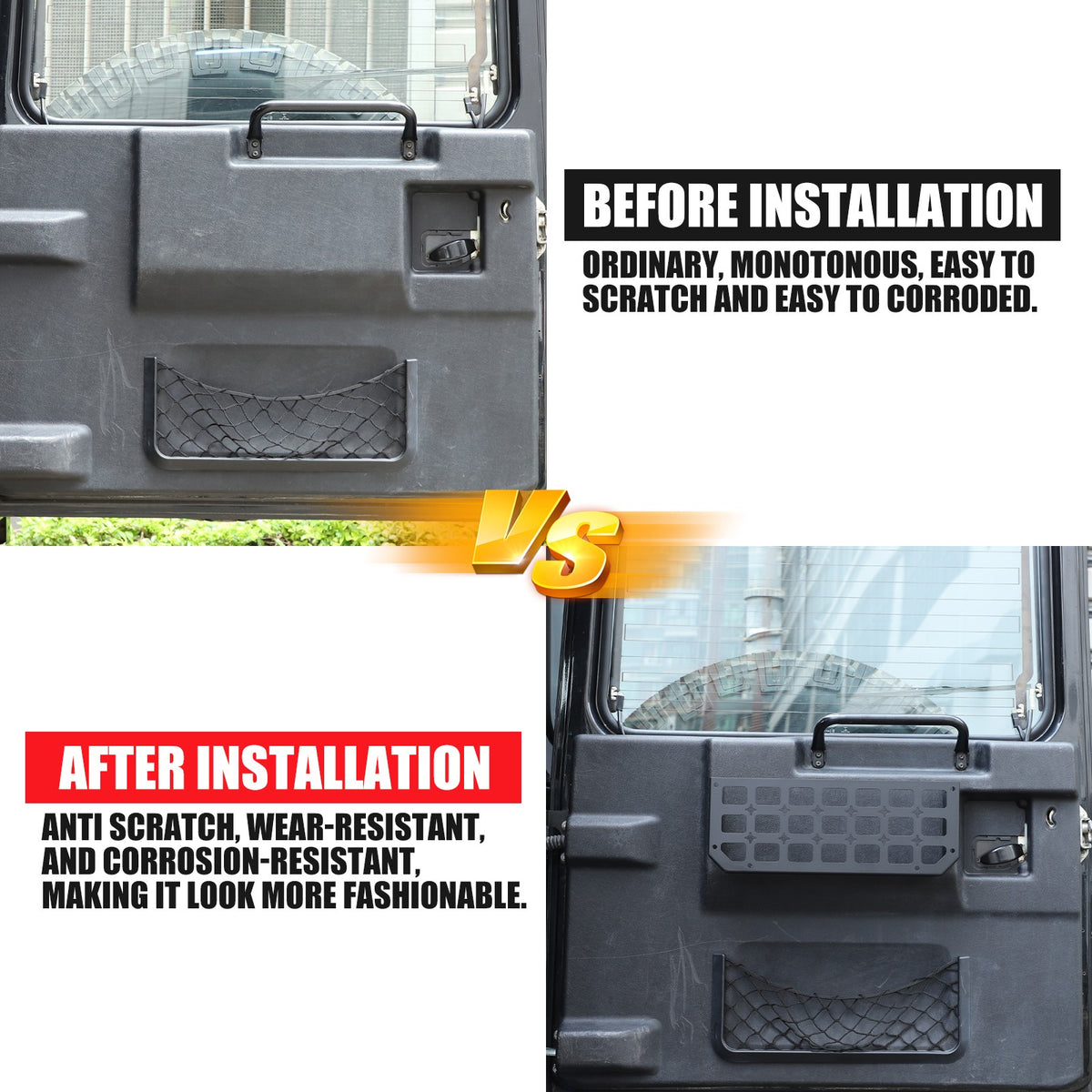 Tailgate Molle Panel Storage Basket For Land Rover Defender L316 2004-2018 22