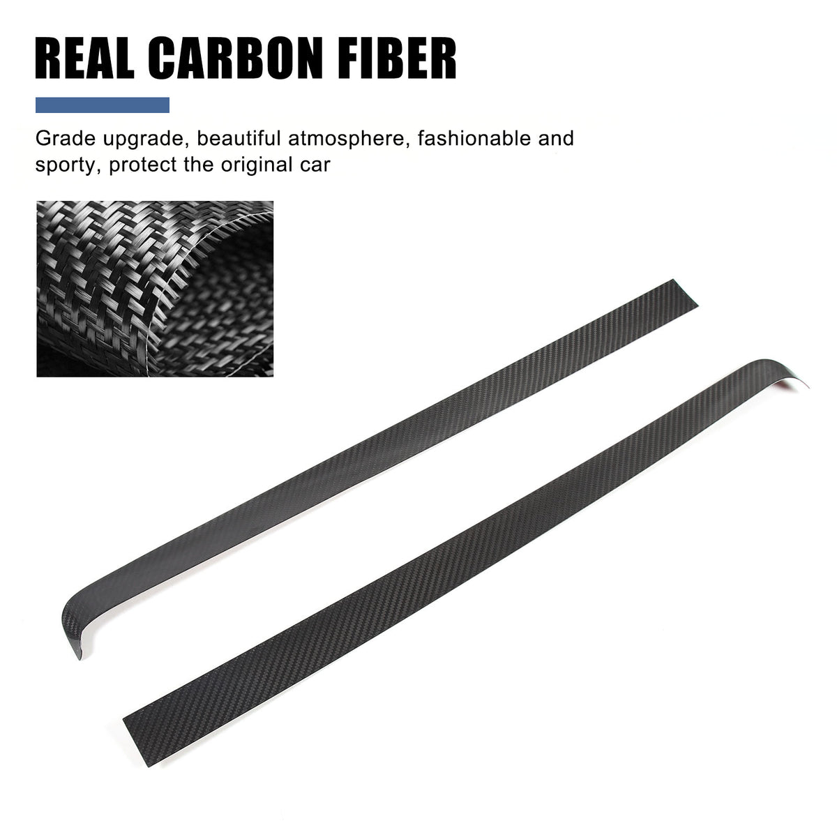 Real Carbon Fiber Dashboard Air Vent Panel Cover Trim For Tesla Model 3 23+ 17