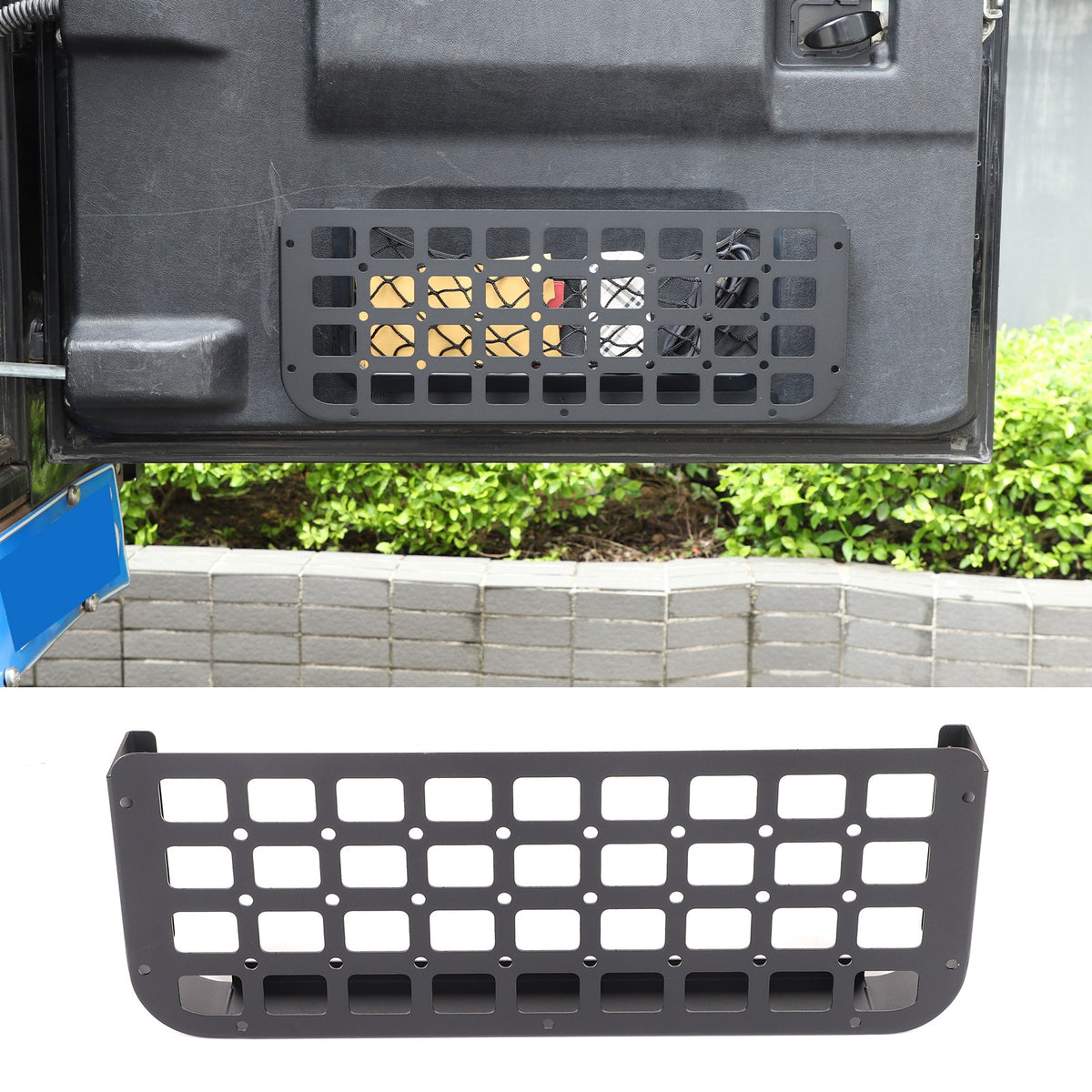 Tailgate Molle Panel Storage Basket For Land Rover Defender L316 2004-2018 36