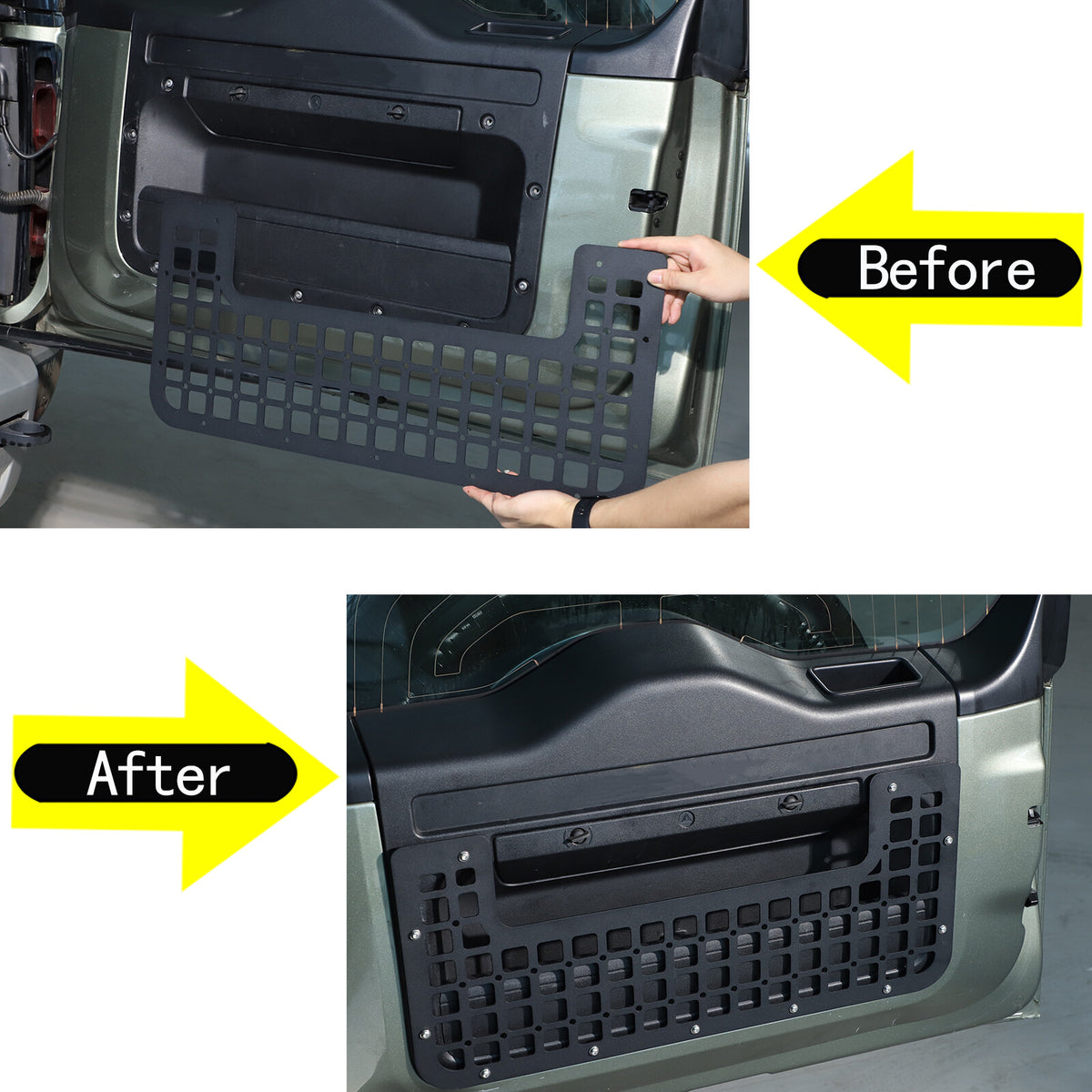Tailgate Door Rear Cargo Storage Shelf Molle Panels For Land Rover Defender 20+ 11