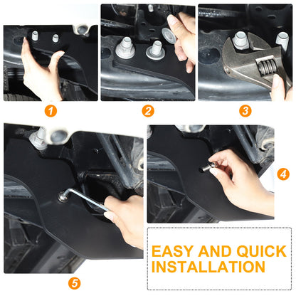 Black Rear Bumper Tow Hook Rescue Recovery Kits For Toyota Tundra 2022+ 9