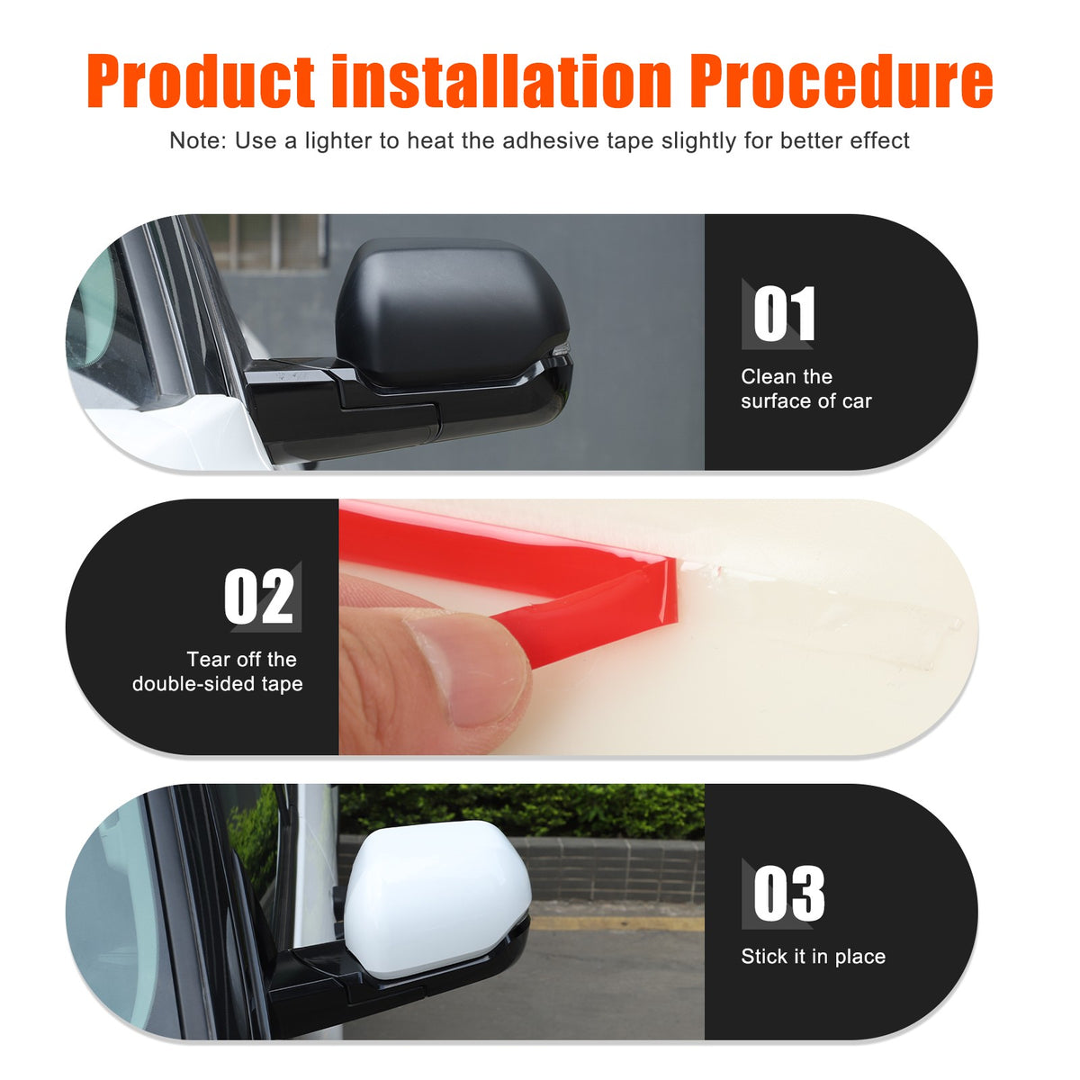 White ABS Exterior Rearview Mirror Cover Trim For Toyota Tundra/Sequoia 2022+ US 3