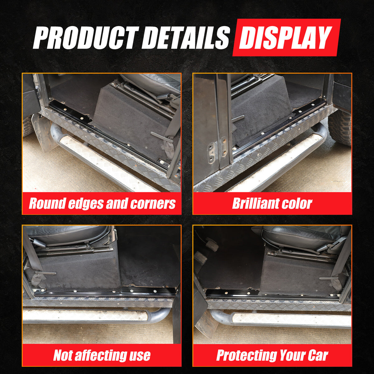 Steel Interior Door Sill Trim Guard Plate Trim For LR Defender L316 2004-2018 18