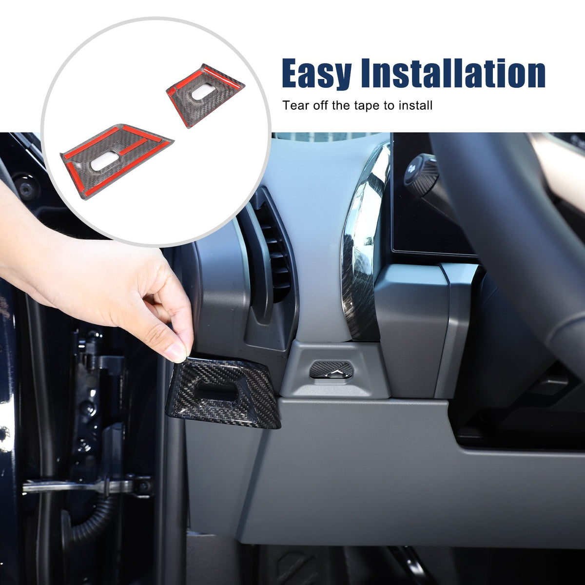 Real Carbon Fiber Dash Side Air Vent Adjustment Trim For BMW X3 G45 2025+ 7