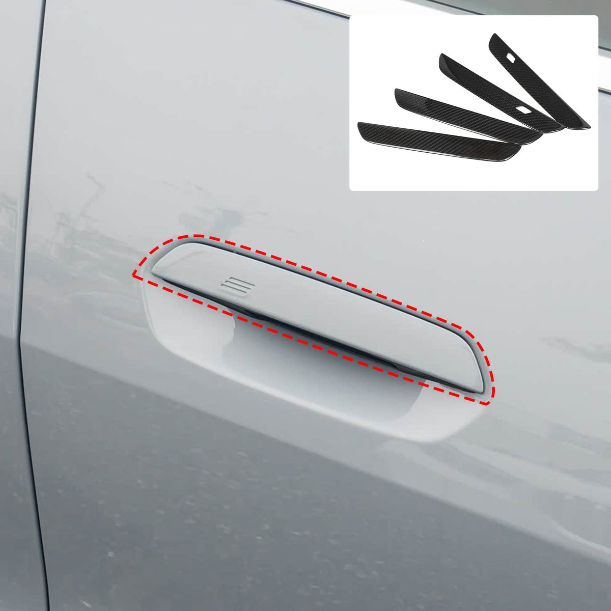 Real Carbon Fiber Outer Door Handle Trim For BMW 4 series G23 430i 440i 2022-23 14
