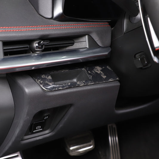 Forged Carbon Fiber Steering Wheel Card Slot Trim Cover For Corvette C8 2020-26 1