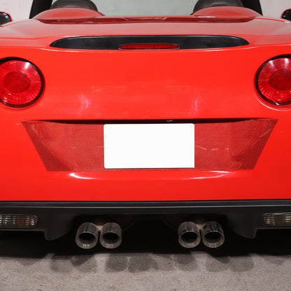 Red Carbon Fiber Rear License Plate Bottom Trim Panel For Corvette C6 2005-2013 9