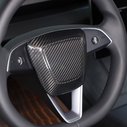 Real Dry Carbon Fiber Center Console Interior Trim Cover For Tesla Model 3 2023+ 56