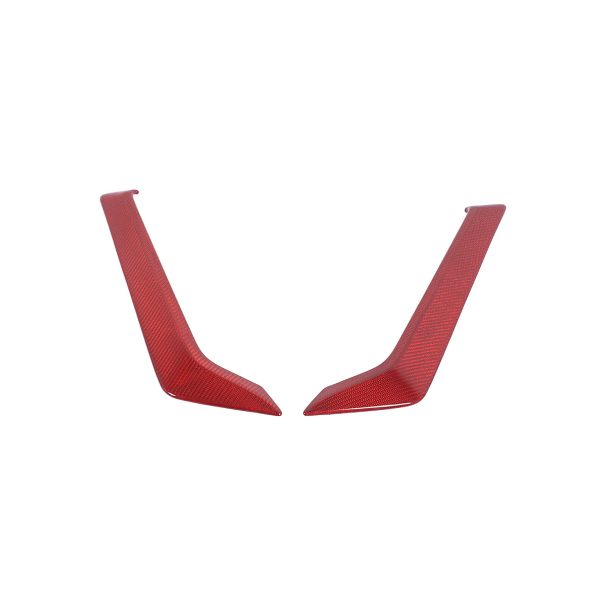 Red Real Dry Carbon Fiber Side Air Fender Vent Trim For Infiniti Q60 2016+ 7