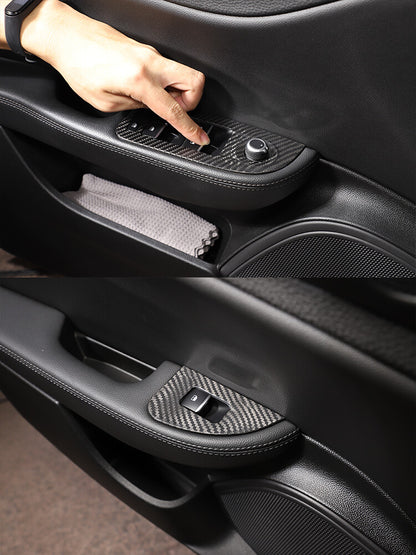 Real Carbon Fiber Window Switch Panel Trim For Alfa Romeo Giulia 952 2017-2020 6