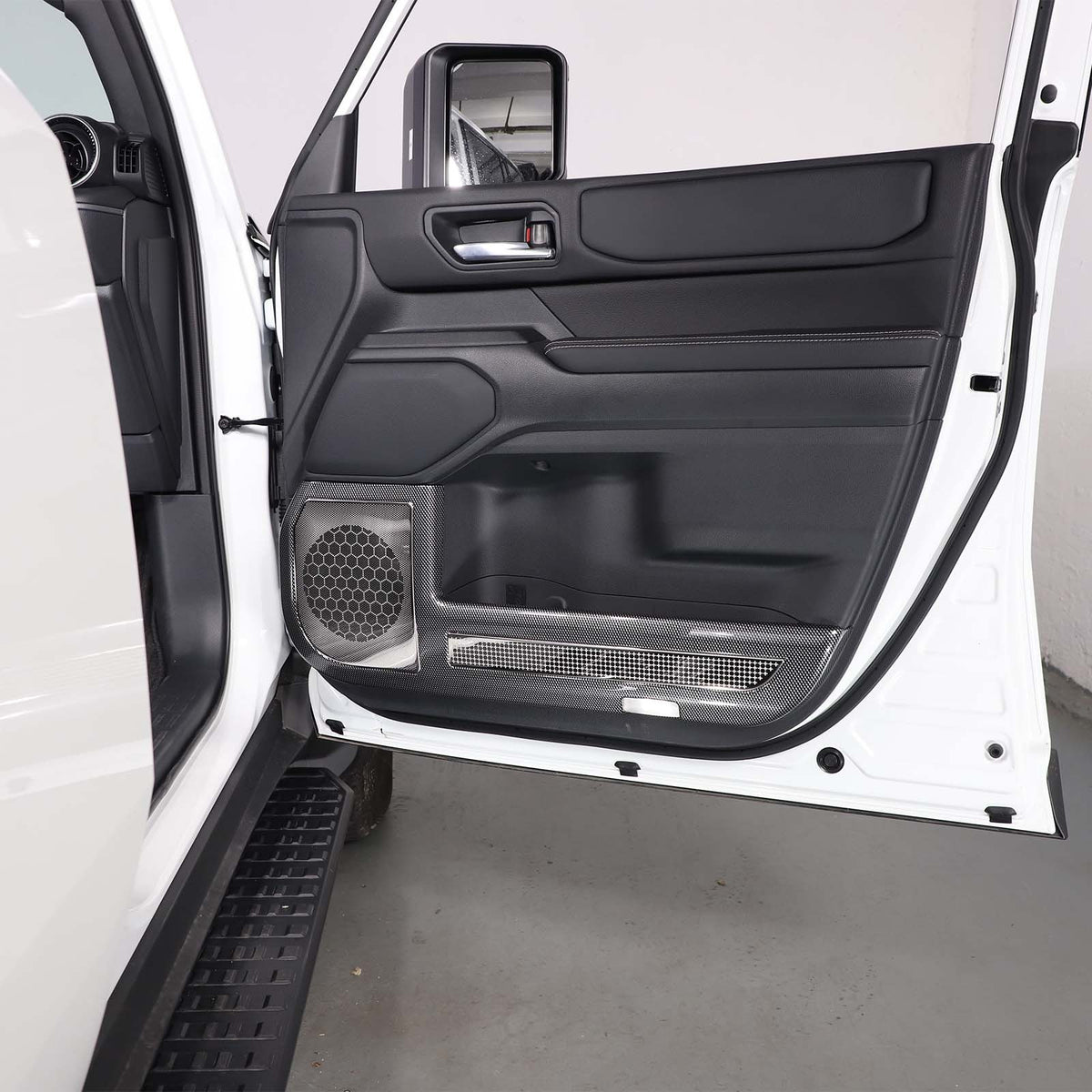 ABS Carbon Fiber Door Anti‑Kick Panel Trim For Toyota Land Cruiser LC250 24+ US 3