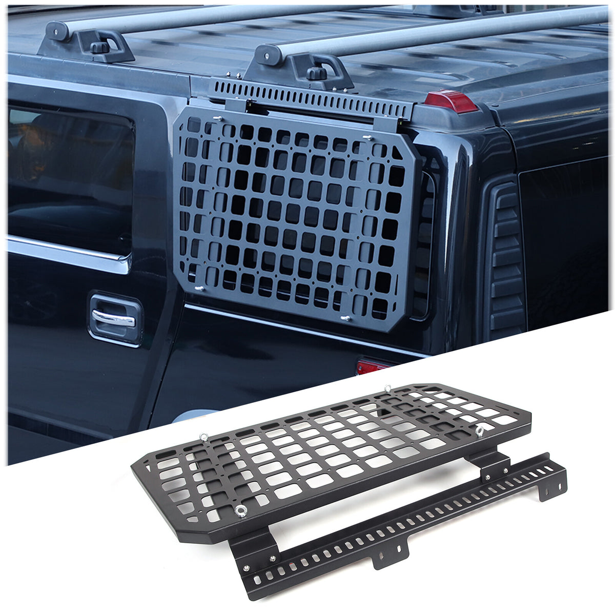 Modular Storage Panel Trunk Left Side Window Molle Shelf For Hummer H2 03-09 US 18