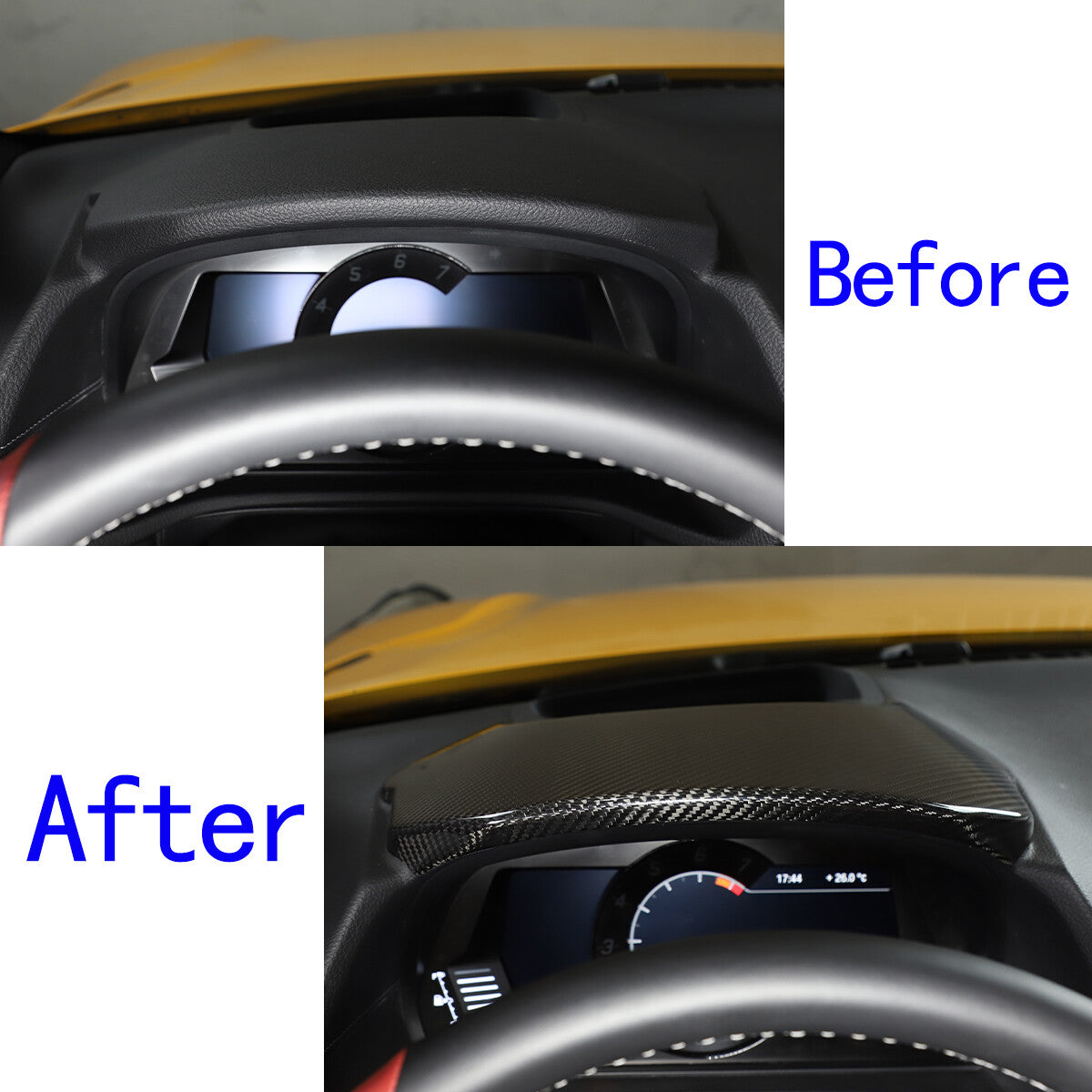 Real Carbon Fiber Full Interior Set Decor Trim Kit For Toyota Supra A90 MK5 19+ 50