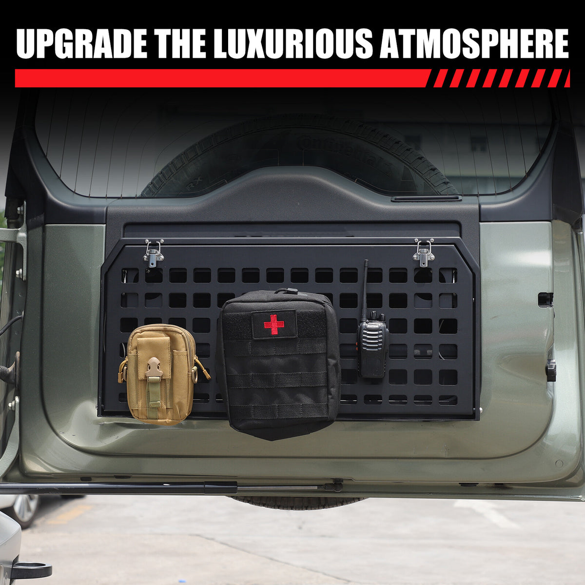 Alloy Rear Tailgate Shelf Rack Foldable Table For Land Rover Defender 2020-24 US 21