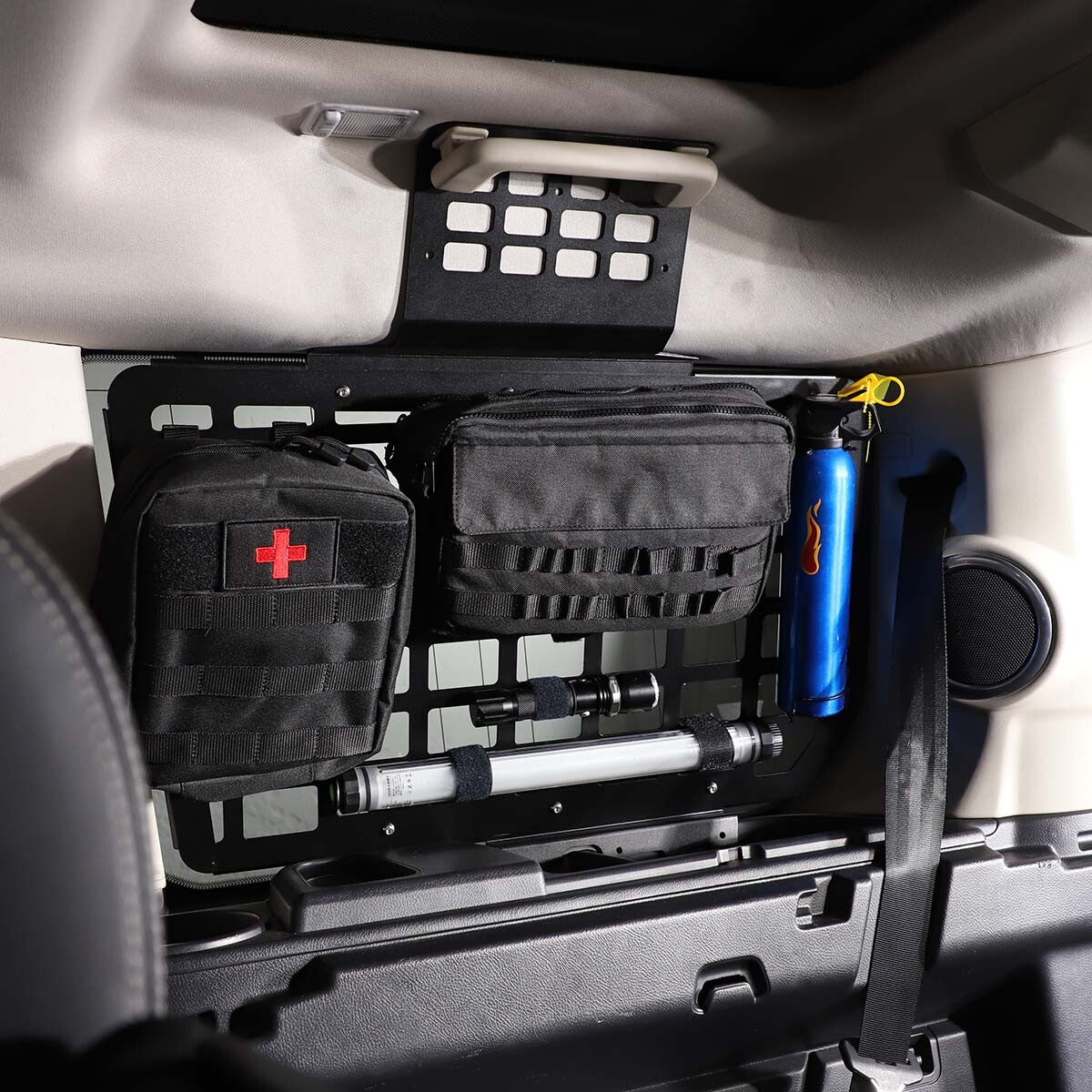 Rear Side Window MOLLE Storage Flank Panel For Land Rover Discovery LR3 / LR4 4