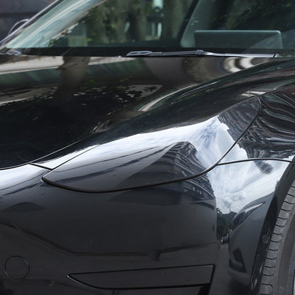 Transparent Gray Smoked Front Headlight Trim Cover For Tesla Model 3/Y 17-22 US 21
