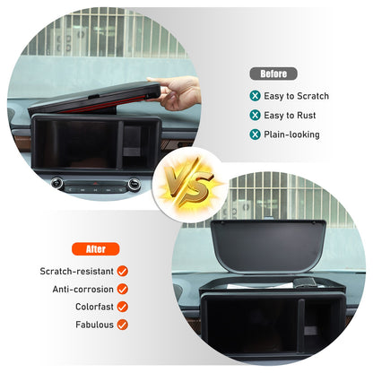 ABS Navigation Screen Rear Storage Box With Lid For Ford Maverick 2022+ US 9