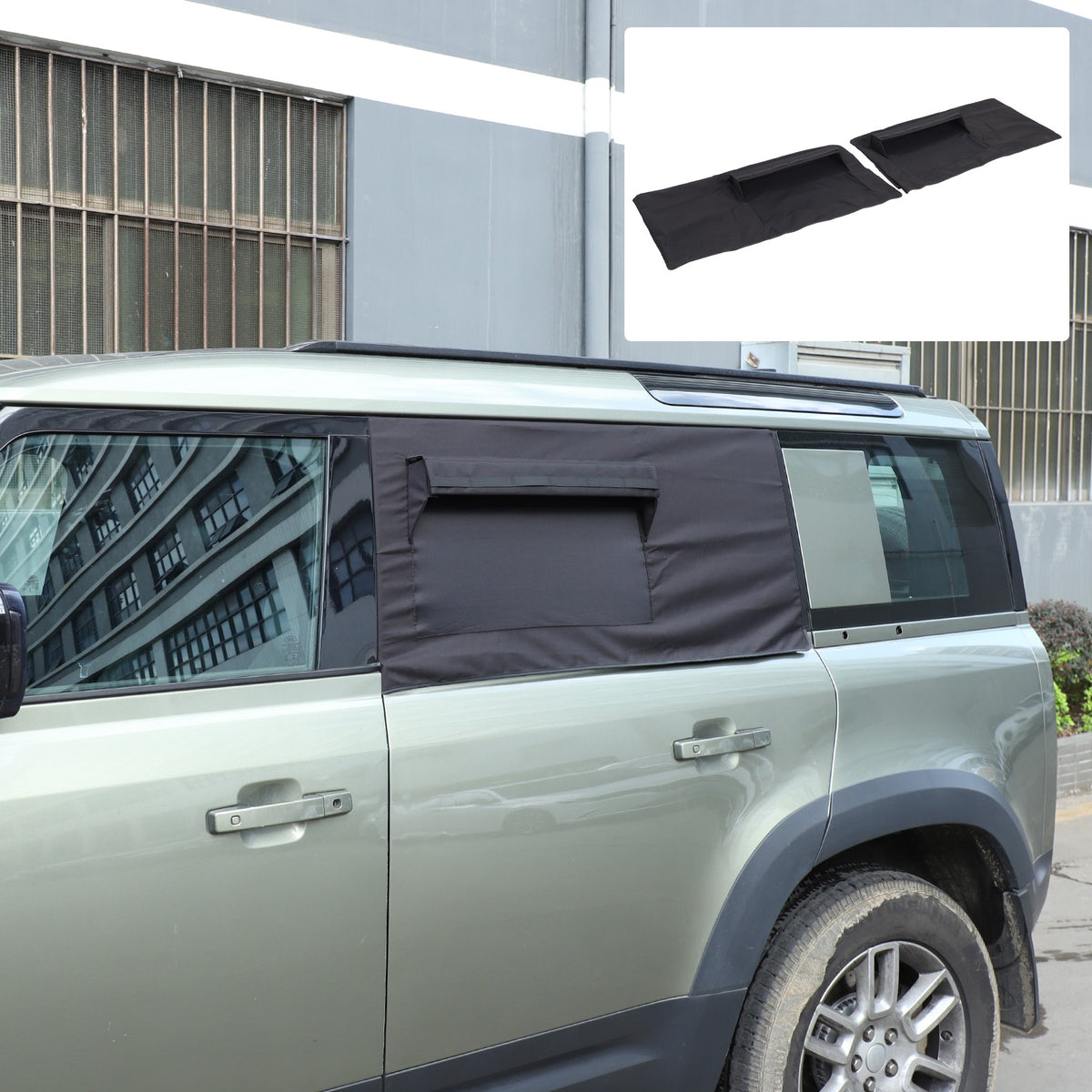 Rear Door Window Sun Shade Cover For Land Rover Defender L663 2020+ 16