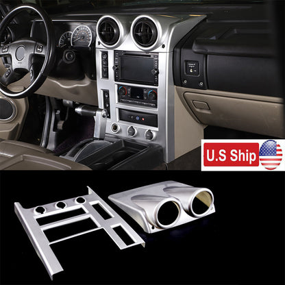 Silver Interior Air Condition Panel Cover Trim For Hummer H2 2003-2007 US 1