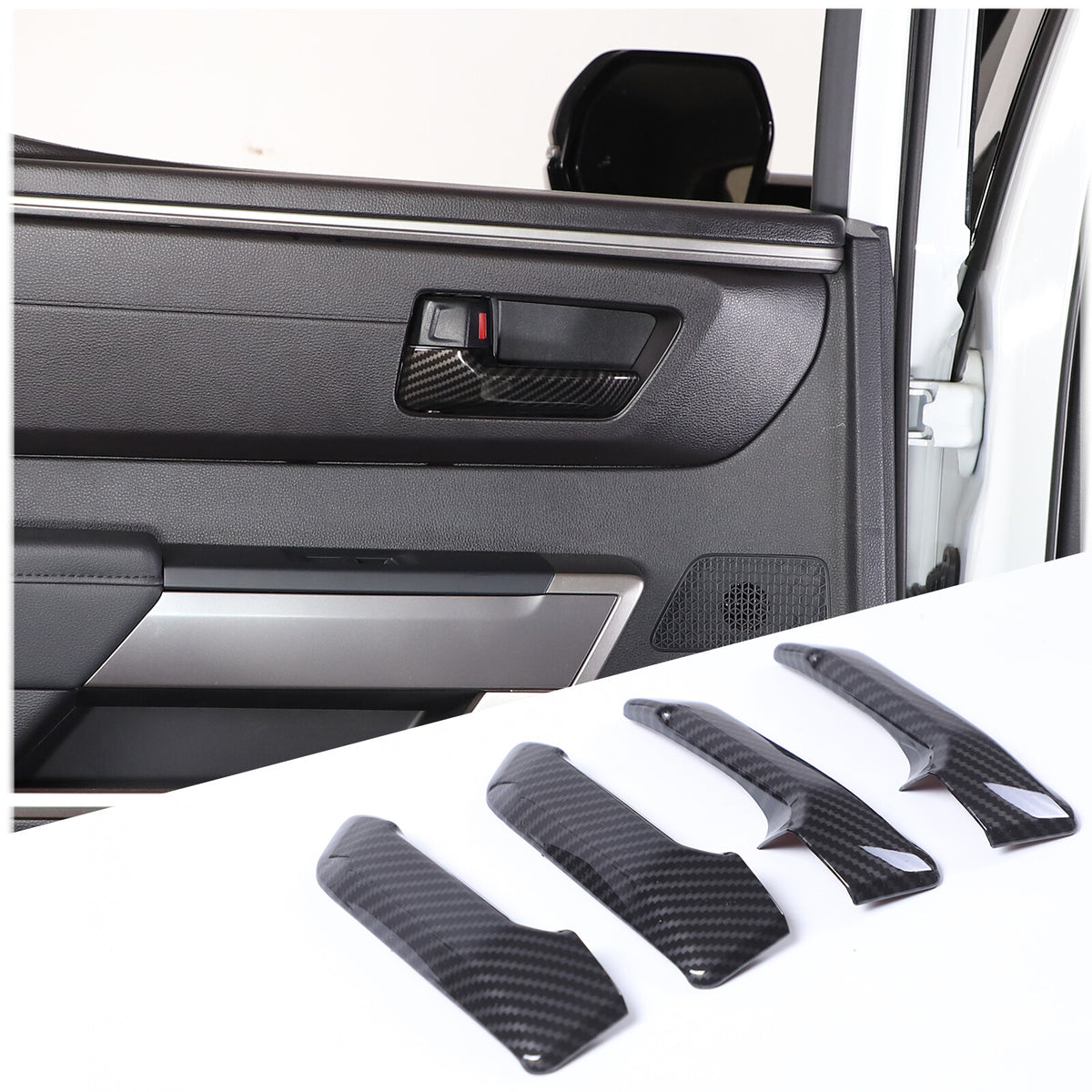 ABS Carbon Fiber Interior Set Cover Trim Kit For Toyota Tundra Sequoia SR 22+ - Styles 1-5 123