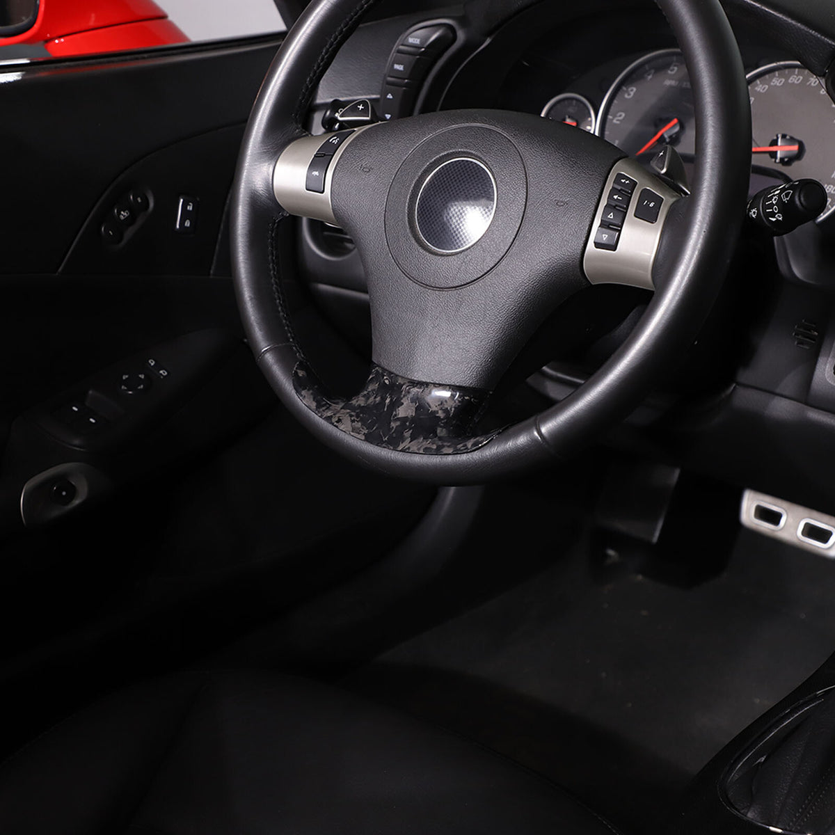 Forged Real Carbon Fiber Steering Wheel Lower Cover Trim For Corvette C6 2005-13 16