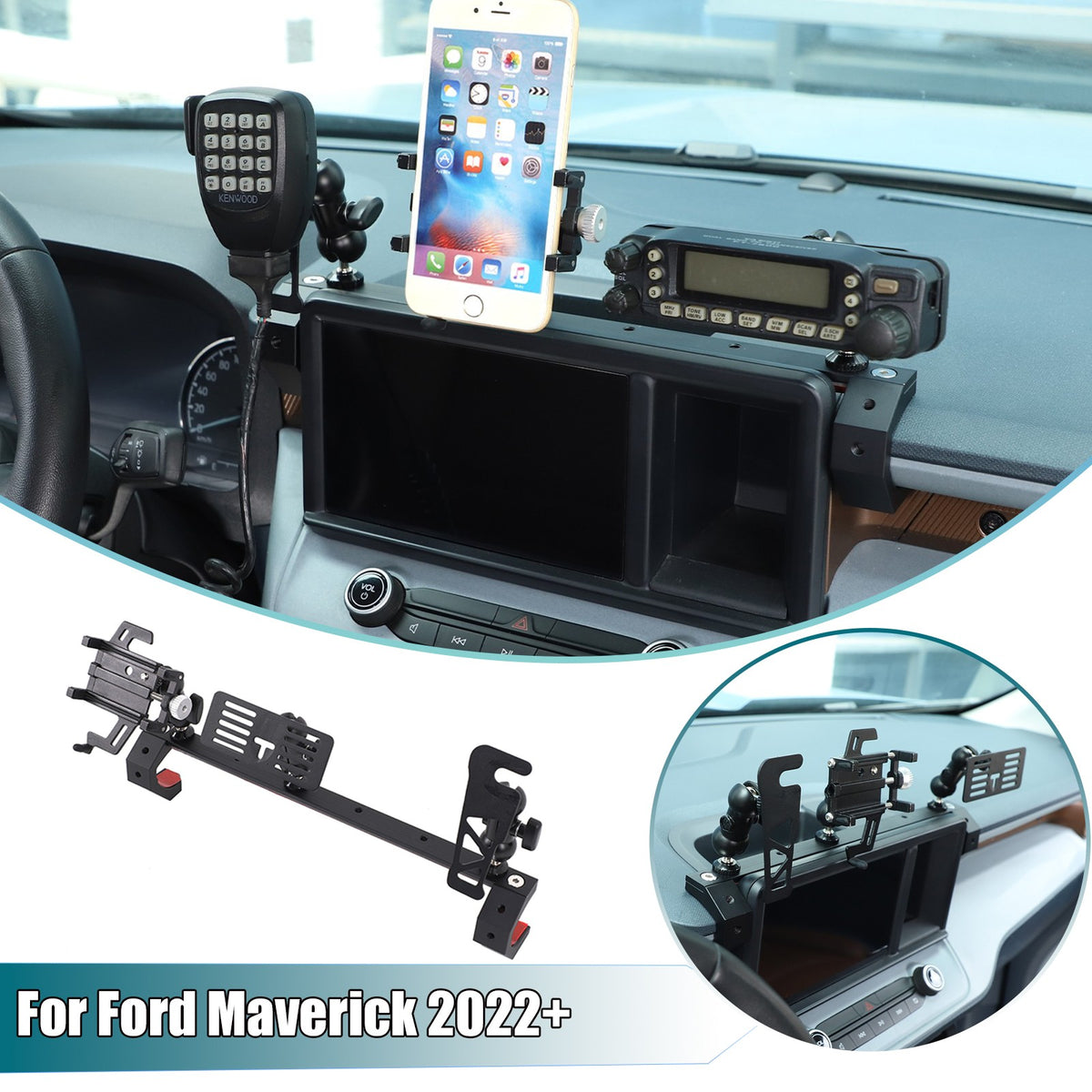Off-Road Navigation Screen Rear Expansion Platform For Ford Maverick 2022+ 1
