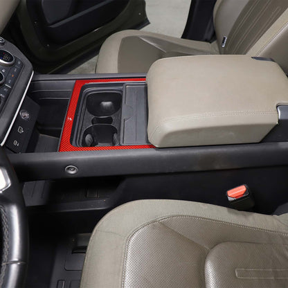 Real Carbon Fiber Console Water Cup Panel Trim For LR Defender L663 110 2020-23 9