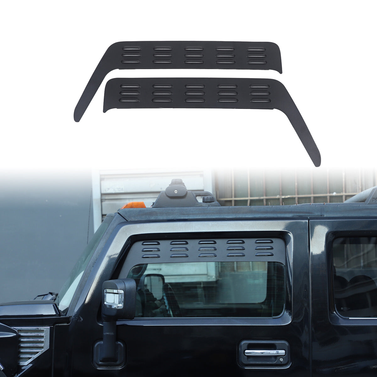 Front & Rear Window Glass Louver Air Vent Panel Trim For Hummer H2 2003-09 US 2
