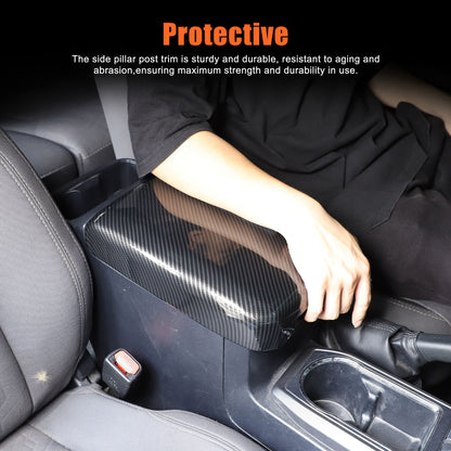 ABS Carbon Fiber Center Console Armrest Box Cover For Toyota Tacoma 2016-23 18