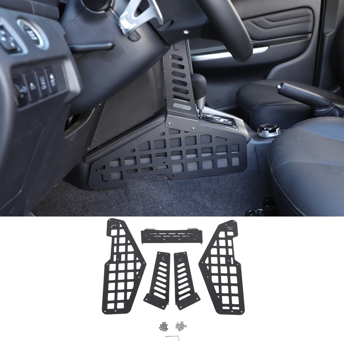 Center Console Molle Panel Digital Device Mount For Mitsubishi L200 Triton 19-23 20