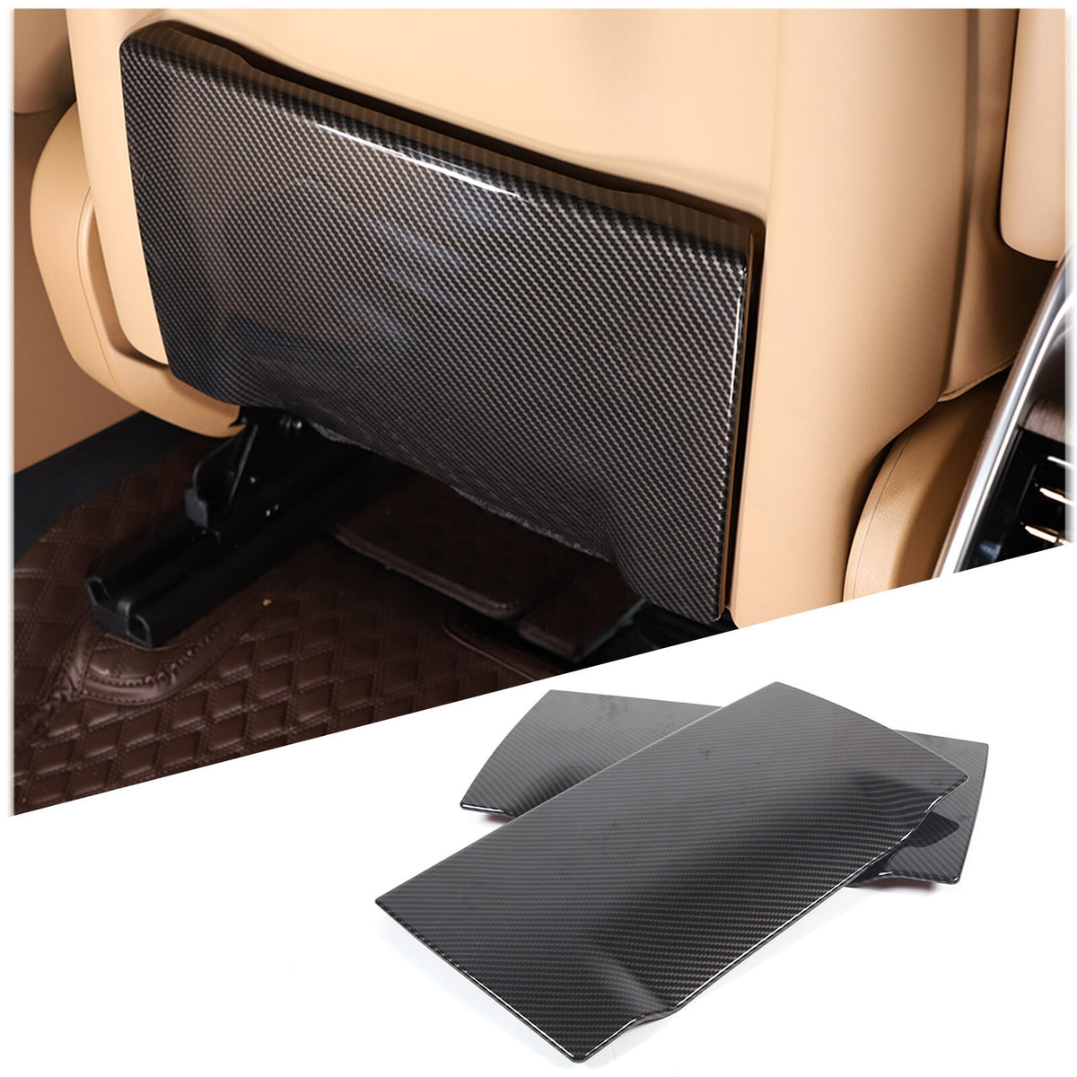 ABS Carbon Fiber Seat Back Anti-kick Panel Trim Cover For Range Rover Sport 2023 1