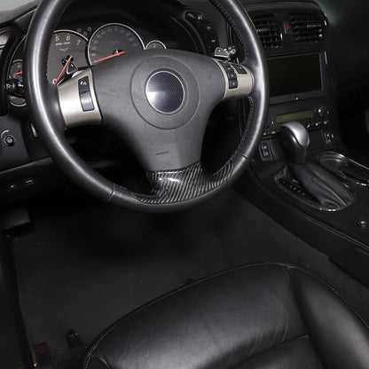 Real Carbon Fiber Steering Wheel Lower Cover Trim For Corvette C6 2005-2013 5