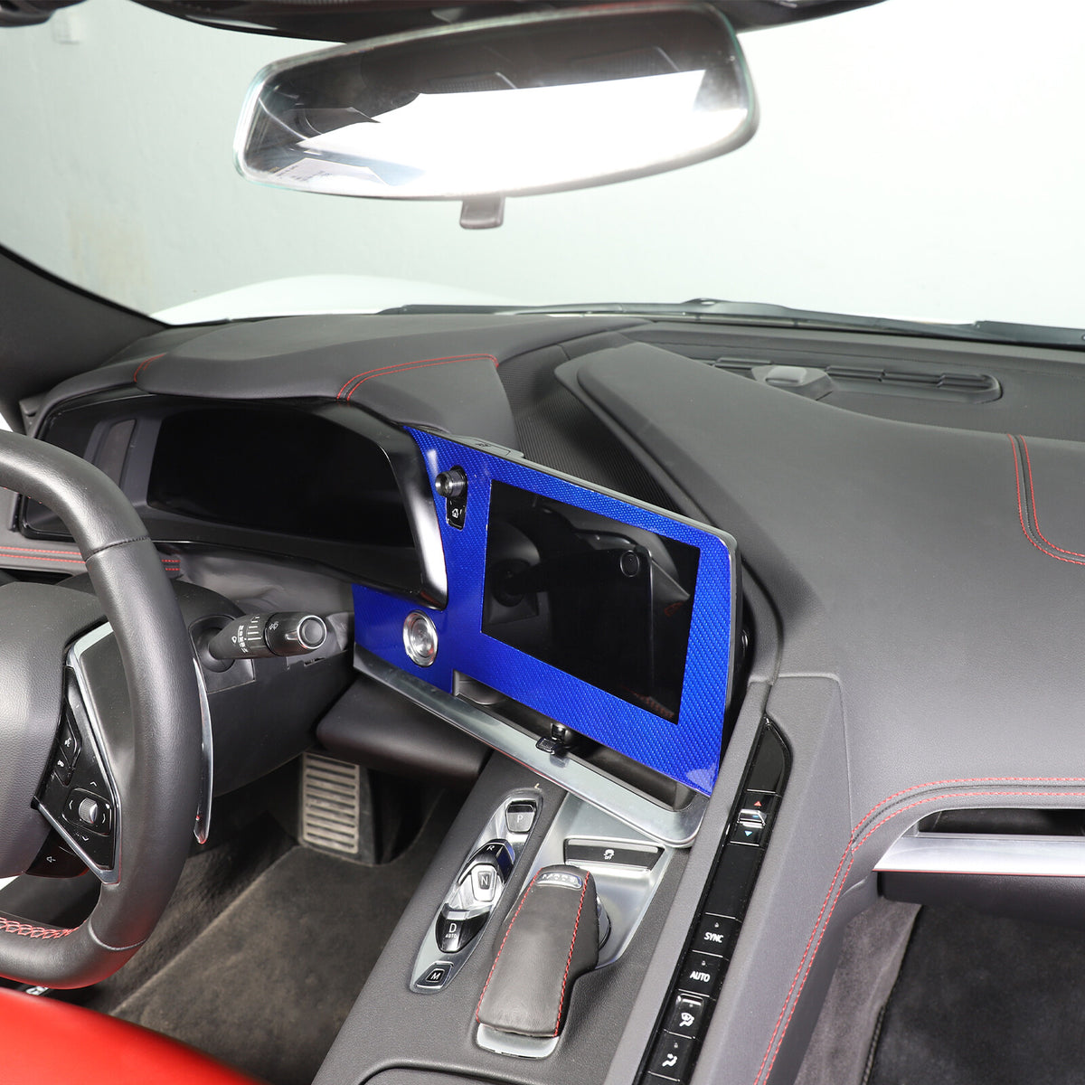 Blue Real Carbon Fiber Full Interior Set Decor Trim Kit for Corvette C8 20-25 - Variants 11-15 53
