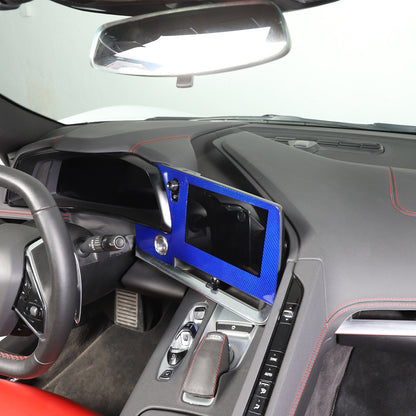 Blue Real Carbon Fiber Full Interior Set Decor Trim Kit for Corvette C8 20-25 - Variants 11-15 53