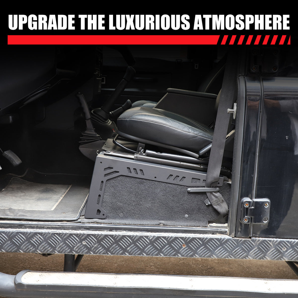 Black Seat Box Corner Carpet Mat Protector For Land Rover Defender L316 04-18 US 16