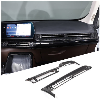 ABS Carbon fiber Center Console air outlet frame Trim For BMW X1 U11 2023-24 18