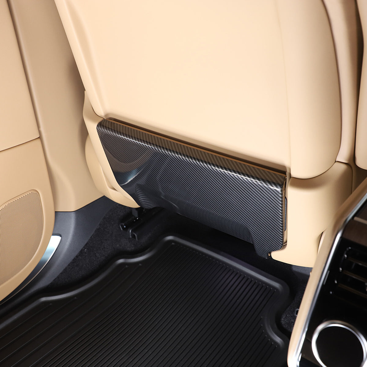 ABS Carbon Fiber Seat Back Anti-kick Panel Trim Cover For Range Rover Vogue 18+ 13