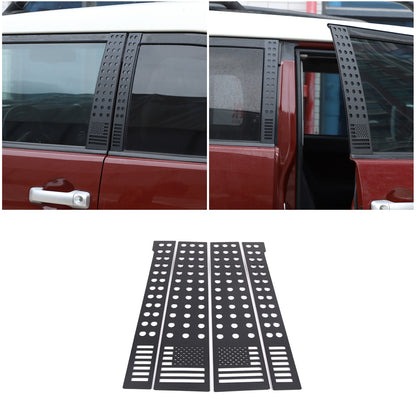 US Flag Alloy Window Center Pillar Trim Panel For Toyota FJ Cruiser 2007-21 8