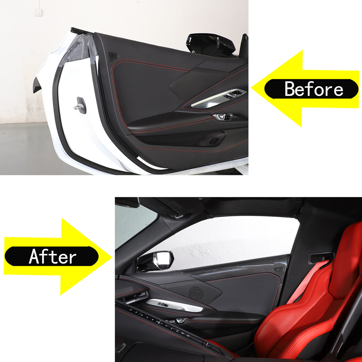 Real Dry Carbon Fiber Full Interior Center Set Trim Kit For Corvette C8 20-25 US - Styles 51-55 50