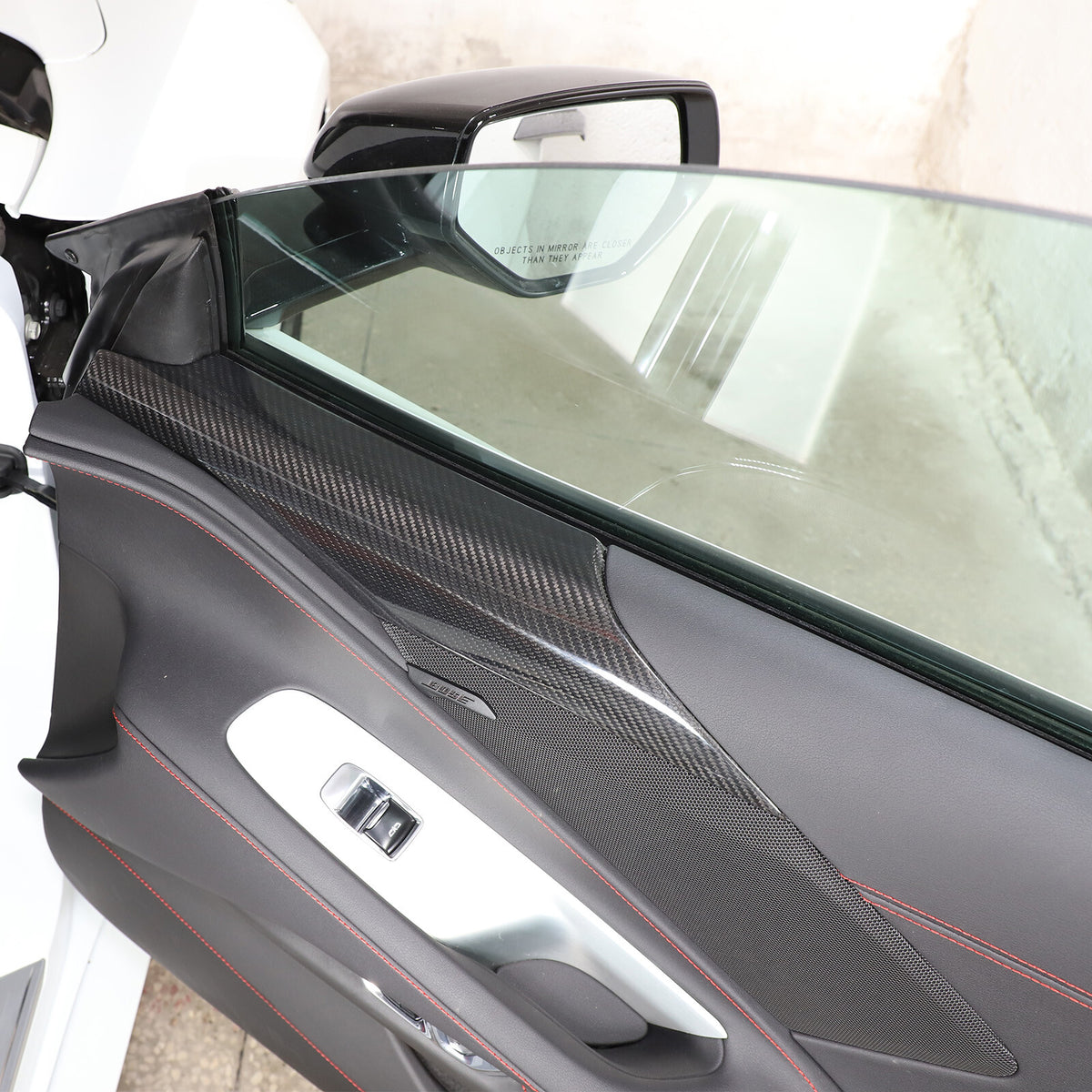 REAL Carbon Fiber Interior Frame Decor Trim Cover Set Kit For C8 Corvette 6