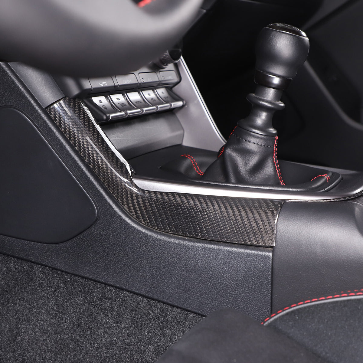 Real Carbon Fiber Center Shifter Side Bezel Frame Trim For Subaru BRZ 2022+ 7